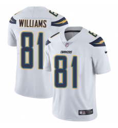 Men's Nike Los Angeles Chargers #81 Mike Williams White Vapor Untouchable Limited Player NFL Jersey