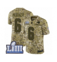 Youth Nike Los Angeles Rams #6 Johnny Hekker Limited Camo 2018 Salute to Service Super Bowl LIII Bound NFL Jersey
