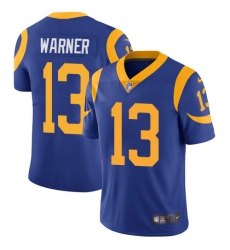 Youth Nike Los Angeles Rams #13 Kurt Warner Royal Blue Alternate Vapor Untouchable Limited Player NFL Jersey