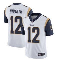 Youth Nike Los Angeles Rams #12 Joe Namath White Vapor Untouchable Limited Player NFL Jersey