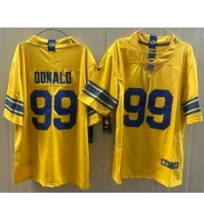 Men's Los Angeles Rams #99 Aaron Donald Limited Yewllow Vapor Jersey