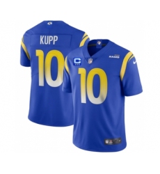 Men's Los Angeles Rams #10 Cooper Kupp 2022 Royal With 3-Star C Patch Vapor Limited Stitched Jersey
