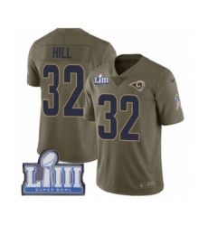 Youth Nike Los Angeles Rams #32 Troy Hill Limited Olive 2017 Salute to Service Super Bowl LIII Bound NFL Jersey