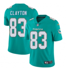 Men's Nike Miami Dolphins #83 Mark Clayton Aqua Green Team Color Vapor Untouchable Limited Player NFL Jersey
