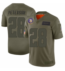 Women's Minnesota Vikings #28 Adrian Peterson Limited Camo 2019 Salute to Service Football Jersey