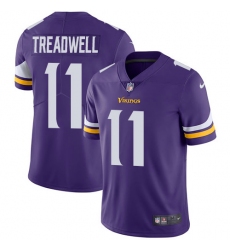 Men's Nike Minnesota Vikings #11 Laquon Treadwell Purple Team Color Vapor Untouchable Limited Player NFL Jersey