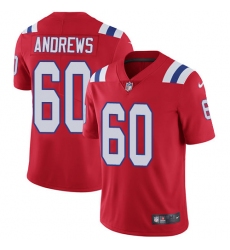 Youth Nike New England Patriots #60 David Andrews Red Alternate Vapor Untouchable Limited Player NFL Jersey