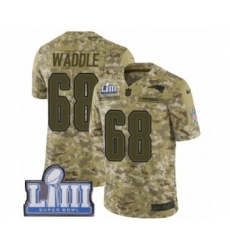 Men's Nike New England Patriots #68 LaAdrian Waddle Limited Camo 2018 Salute to Service Super Bowl LIII Bound NFL Jersey