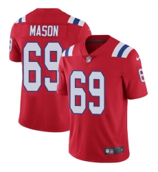 Men's Nike New England Patriots #69 Shaq Mason Red Alternate Vapor Untouchable Limited Player NFL Jersey