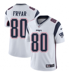 Men's Nike New England Patriots #80 Irving Fryar White Vapor Untouchable Limited Player NFL Jersey