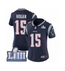 Women's Nike New England Patriots #15 Chris Hogan Navy Blue Team Color Vapor Untouchable Limited Player Super Bowl LIII Bound NFL Jersey