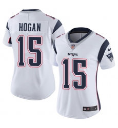 Women's Nike New England Patriots #15 Chris Hogan White Vapor Untouchable Limited Player NFL Jersey