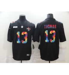 Men's New Orleans Saints #13 Michael Thomas Rainbow Version Nike Limited Jersey