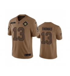 Men's Nike New Orleans Saints #13 Michael Thomas 2023 Brown Salute To Service Limited Football Stitched Jersey