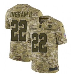 Youth Nike New Orleans Saints #22 Mark Ingram Limited Camo 2018 Salute to Service NFL Jersey