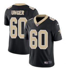 Youth Nike New Orleans Saints #60 Max Unger Black Team Color Vapor Untouchable Limited Player NFL Jersey