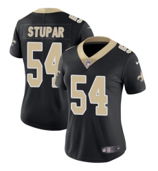 Women's Nike New Orleans Saints #54 Nate Stupar Black Team Color Vapor Untouchable Limited Player NFL Jersey