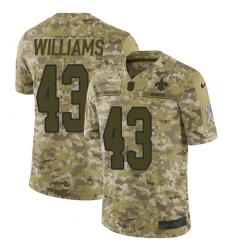 Men's Nike New Orleans Saints #43 Marcus Williams Limited Camo 2018 Salute to Service NFL Jersey