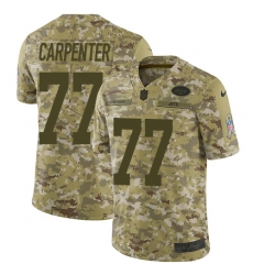 Men's Nike New York Jets #77 James Carpenter Limited Camo 2018 Salute to Service NFL Jersey