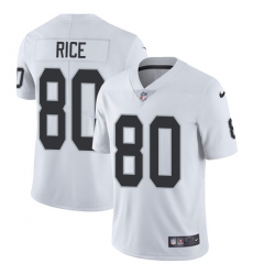 Youth Nike Oakland Raiders #80 Jerry Rice White Vapor Untouchable Limited Player NFL Jersey