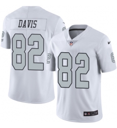 Men's Nike Oakland Raiders #82 Al Davis Elite White Rush Vapor Untouchable NFL Jersey