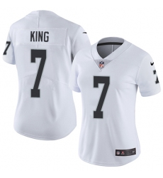 Women's Nike Oakland Raiders #7 Marquette King White Vapor Untouchable Limited Player NFL Jersey