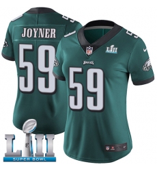 Women's Nike Philadelphia Eagles #59 Seth Joyner Midnight Green Team Color Vapor Untouchable Limited Player Super Bowl LII NFL Jersey