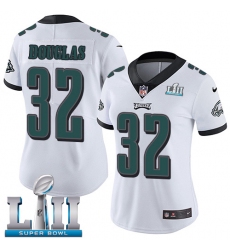 Women's Nike Philadelphia Eagles #32 Rasul Douglas White Vapor Untouchable Limited Player Super Bowl LII NFL Jersey