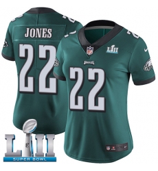 Women's Nike Philadelphia Eagles #22 Sidney Jones Midnight Green Team Color Vapor Untouchable Limited Player Super Bowl LII NFL Jersey