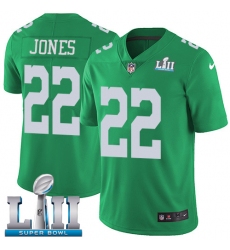 Youth Nike Philadelphia Eagles #22 Sidney Jones Limited Green Rush Vapor Untouchable Super Bowl LII NFL Jersey