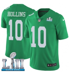 Youth Nike Philadelphia Eagles #10 Mack Hollins Limited Green Rush Vapor Untouchable Super Bowl LII NFL Jersey