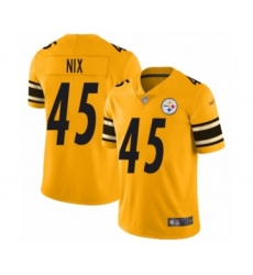 Men's Pittsburgh Steelers #45 Roosevelt Nix Limited Gold Inverted Legend Football Jersey