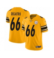 Youth Pittsburgh Steelers #66 David DeCastro Limited Gold Inverted Legend Football Jersey
