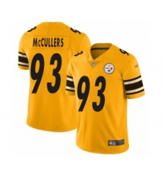 Men's Pittsburgh Steelers #93 Dan McCullers Limited Gold Inverted Legend Football Jersey