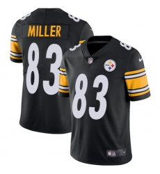 Youth Nike Pittsburgh Steelers #83 Heath Miller Black Team Color Vapor Untouchable Limited Player NFL Jersey