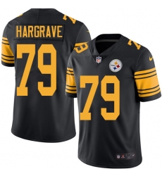 Men's Nike Pittsburgh Steelers #79 Javon Hargrave Limited Black Rush Vapor Untouchable NFL Jersey