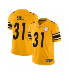 Youth Pittsburgh Steelers #31 Donnie Shell Limited Gold Inverted Legend Football Jersey