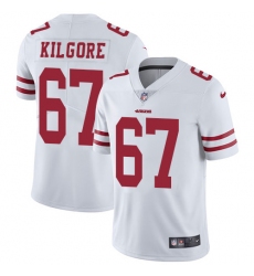 Men's Nike San Francisco 49ers #67 Daniel Kilgore White Vapor Untouchable Limited Player NFL Jersey