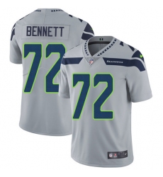 Youth Nike Seattle Seahawks #72 Michael Bennett Grey Alternate Vapor Untouchable Limited Player NFL Jersey