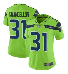 Women's Nike Seattle Seahawks #31 Kam Chancellor Limited Green Rush Vapor Untouchable NFL Jersey