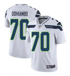 Men's Nike Seattle Seahawks #70 Rees Odhiambo White Vapor Untouchable Limited Player NFL Jersey