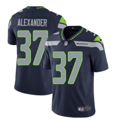 Men's Nike Seattle Seahawks #37 Shaun Alexander Steel Blue Team Color Vapor Untouchable Limited Player NFL Jersey