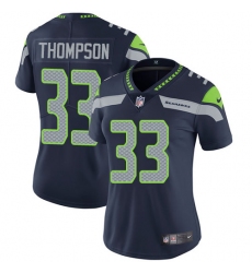Women's Nike Seattle Seahawks #33 Tedric Thompson Steel Blue Team Color Vapor Untouchable Limited Player NFL Jersey