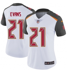 Women's Nike Tampa Bay Buccaneers #21 Justin Evans White Vapor Untouchable Limited Player NFL Jersey