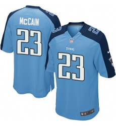 Men's Nike Tennessee Titans #23 Brice McCain Game Light Blue Team Color NFL Jersey