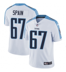 Men's Nike Tennessee Titans #67 Quinton Spain White Vapor Untouchable Limited Player NFL Jersey