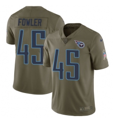 Men's Nike Tennessee Titans #45 Jalston Fowler Limited Olive 2017 Salute to Service NFL Jersey