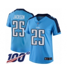 Women's Tennessee Titans #25 Adoree' Jackson Limited Light Blue Rush Vapor Untouchable 100th Season Football Jersey