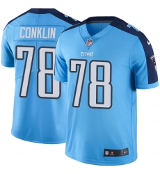 Youth Nike Tennessee Titans #78 Jack Conklin Limited Light Blue Rush Vapor Untouchable NFL Jersey
