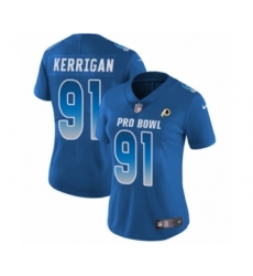 Women's Nike Washington Redskins #91 Ryan Kerrigan Limited Royal Blue NFC 2019 Pro Bowl NFL Jersey